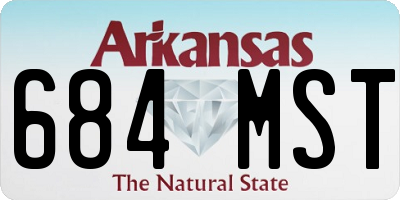 AR license plate 684MST