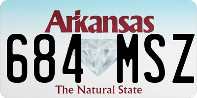 AR license plate 684MSZ