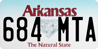 AR license plate 684MTA