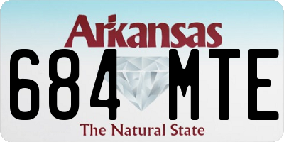 AR license plate 684MTE