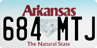 AR license plate 684MTJ