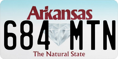 AR license plate 684MTN