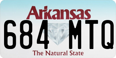 AR license plate 684MTQ