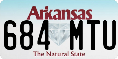 AR license plate 684MTU