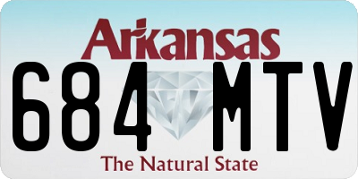 AR license plate 684MTV