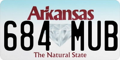 AR license plate 684MUB