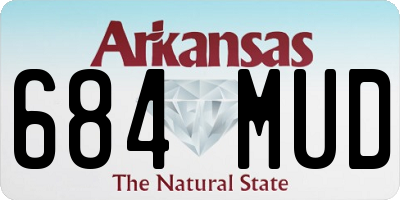 AR license plate 684MUD