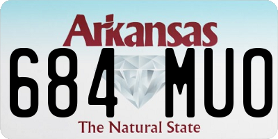 AR license plate 684MUO
