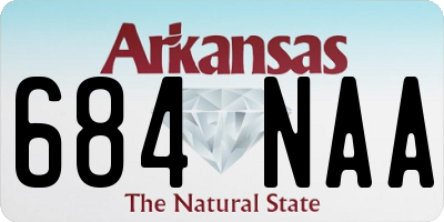 AR license plate 684NAA