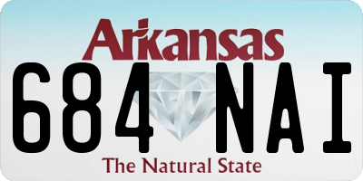 AR license plate 684NAI