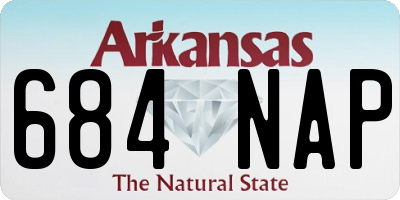 AR license plate 684NAP