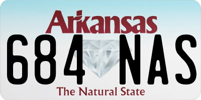 AR license plate 684NAS