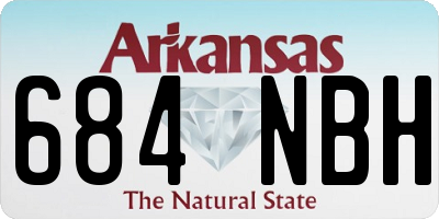 AR license plate 684NBH