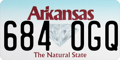 AR license plate 684OGQ