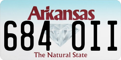 AR license plate 684OII