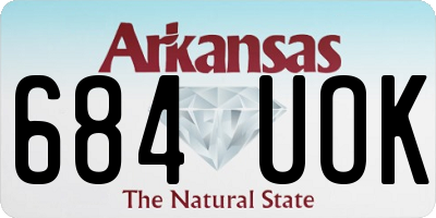 AR license plate 684UOK