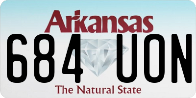 AR license plate 684UON