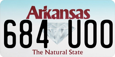 AR license plate 684UOO