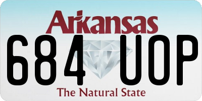 AR license plate 684UOP