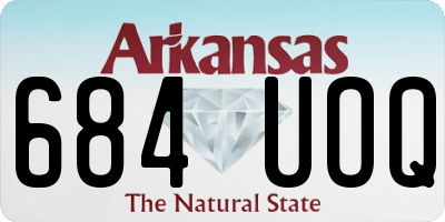 AR license plate 684UOQ