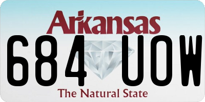 AR license plate 684UOW