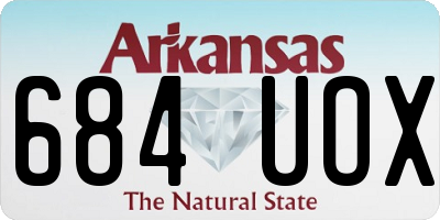 AR license plate 684UOX