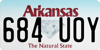 AR license plate 684UOY