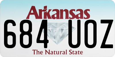 AR license plate 684UOZ