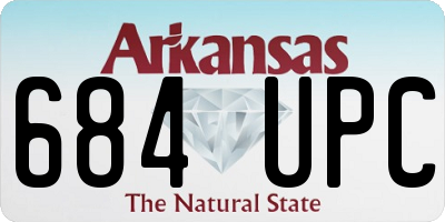 AR license plate 684UPC
