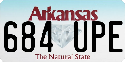 AR license plate 684UPE