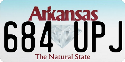 AR license plate 684UPJ