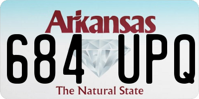 AR license plate 684UPQ