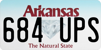 AR license plate 684UPS