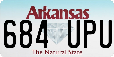 AR license plate 684UPU