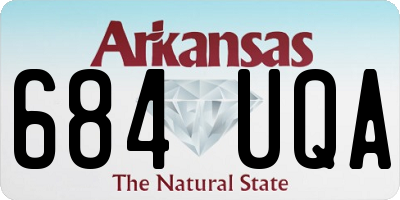 AR license plate 684UQA