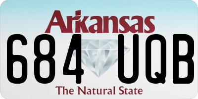 AR license plate 684UQB