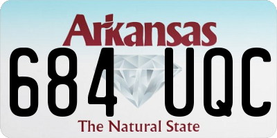 AR license plate 684UQC