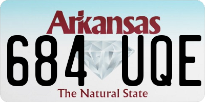 AR license plate 684UQE