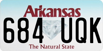 AR license plate 684UQK