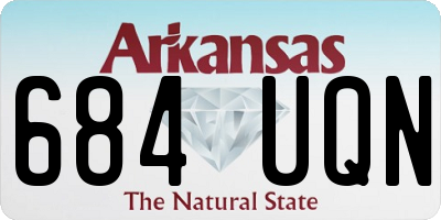AR license plate 684UQN