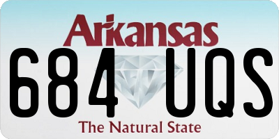 AR license plate 684UQS