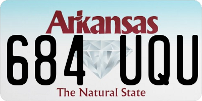 AR license plate 684UQU