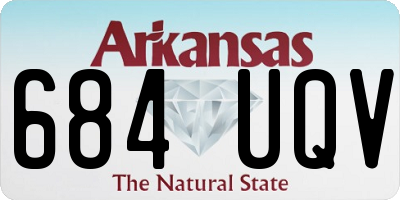 AR license plate 684UQV