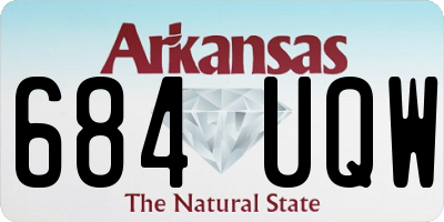 AR license plate 684UQW