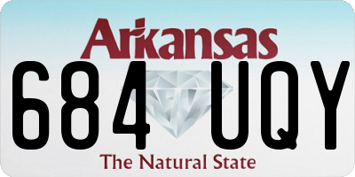 AR license plate 684UQY
