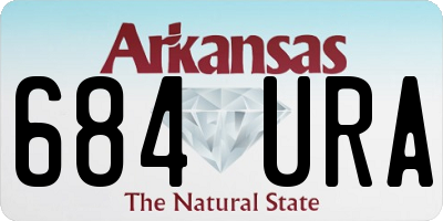 AR license plate 684URA