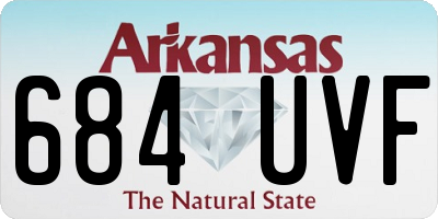 AR license plate 684UVF