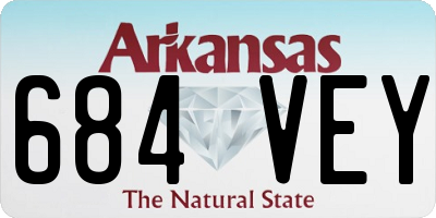 AR license plate 684VEY