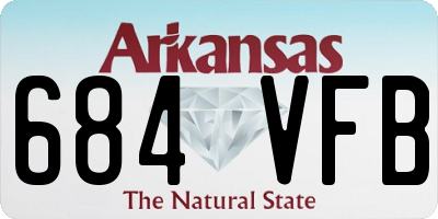 AR license plate 684VFB