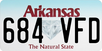AR license plate 684VFD